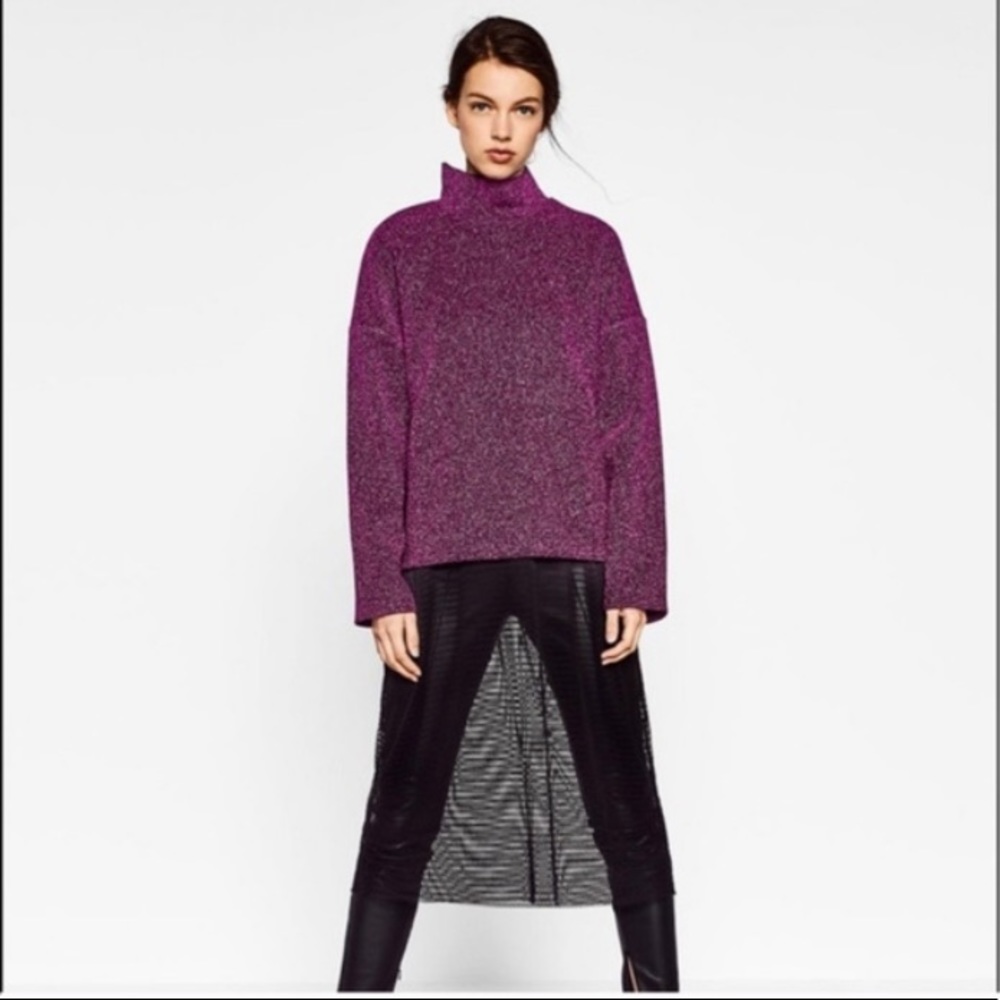 🎁🎄Zara chic purple turtleneck